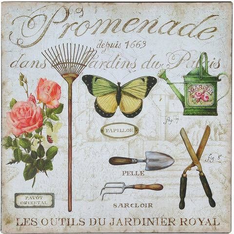 Ambiente Haus Metalen artprint tuin(groen gieter)(1 stuk )