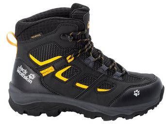Jack Wolfskin Vojo Texapore Mid Wandelschoenen Junior Zwart/Geel