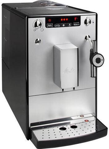 Melitta Volautomatisch koffiezetapparaat Solo® & Perfect Milk E957 203, zilver/zwart, Caffè crema & espresso per one touch, melkschuim & hete melk per draaiknop