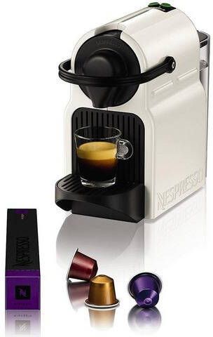 Nespresso Koffiecapsulemachine XN1001 Inissia van Krups, Watertankcapaciteit 0, 7 liter, pompdruk 19 bar, korte opwarmtijd, compact formaat, koffiehoeveelheid instelbaar, snelkeuzetoets, automatische uitworp van gebruikte capsules, inclusief welkomstpakket met 14 capsules
