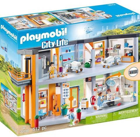 Playmobil ® Constructie speelset Groot ziekenhuis met inrichting(70190 ), City Life Made in Germany(512 stuks )