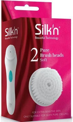 Silk'n Gezichtsborstelopzet Soft voor silk`n pure en pure deluxe(set, 2 delig )