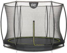 EXIT Toys Exit Silhouette Ground Ingegraven Trampoline Met Veiligheidsnet 244 Cm Zwart