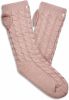 Ugg Laila sokken met strik en fleece voering voor Dames in Mauve Fog/Gold, Acrylmix online kopen