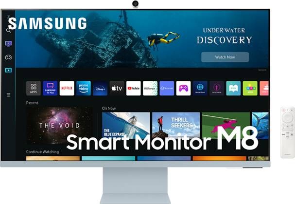 Samsung Ls32bm80buuxen Smart Monitor M8 32 Inch 3840 X 2160(ultra Hd 4k)Va paneel In Hoogte Verstelbaar