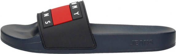Tommy Jeans Flag Pool Slide badslippers donkerblauw