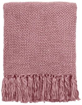 Malagoon Plaids, deken Misty pink solid throw