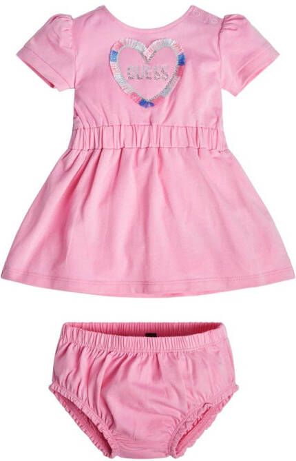 Guess T shirts Set Str Jersey Short Sleeve Dress and Pantie Roze