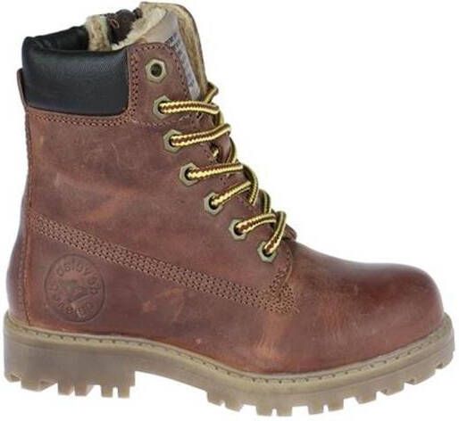 Develab stoere Halfhoge Jongens veterschoen, met rits