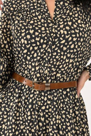 Floris Duetz bordeauxrood shirt met pied de poule dessin
