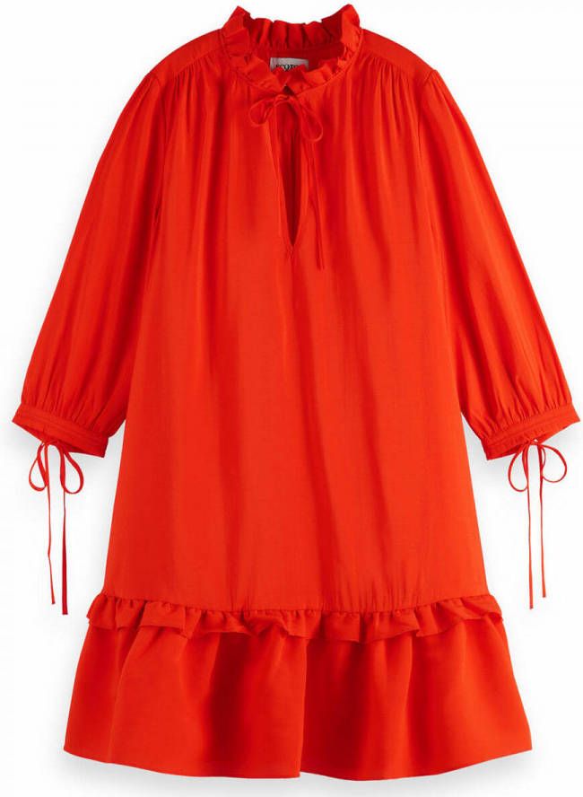 Scotch and Soda Jurken Short Straight Dress Oranje