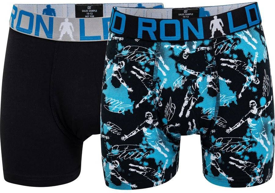 CR7 Underwear CR7 Boxershorts 2 Pack Zwart/Blauw Kinderen