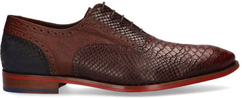 Floris van bommel SFM 30238 Dark Cognac G+ Wijdte Veterschoenen
