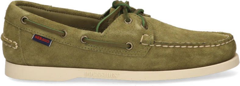 Sebago Docksides Portland Sailor Shoes , Groen, Heren
