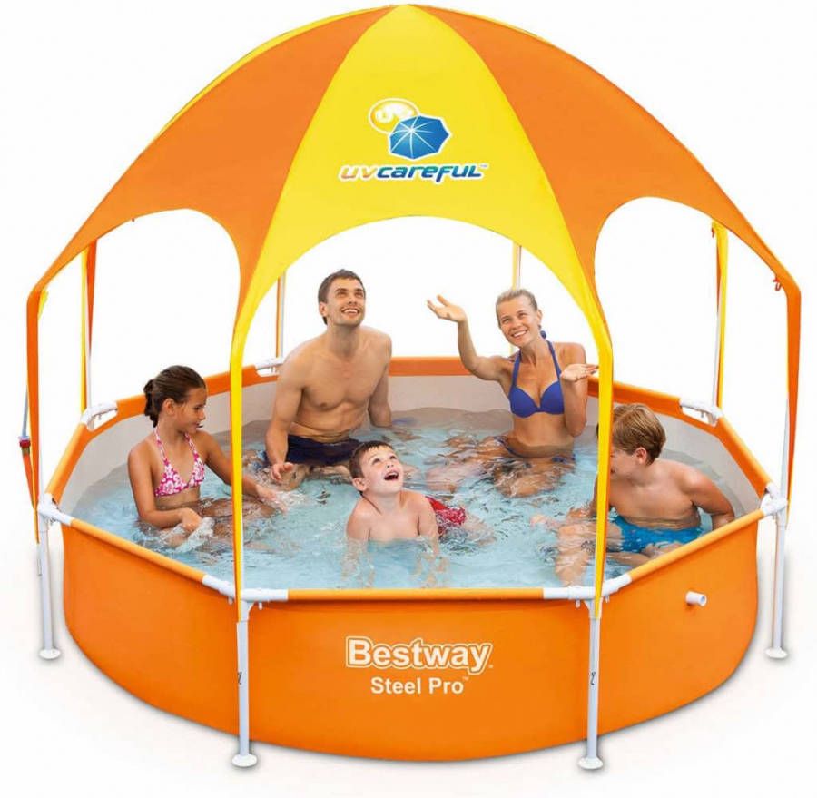 Bestway My First Frame Pool Splash in shade Play Rond 244 Peuterbad Splash in shade Ø 244 Cm