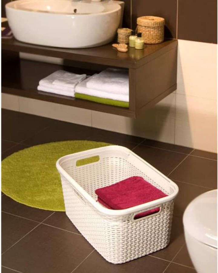 Curver Style Wasmand Rotanstyle 45 Liter Ivoor 27x38x59cm