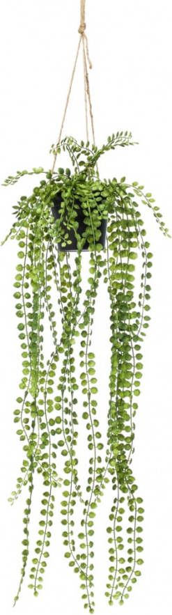 Merkloos Groene Ficus Pumila Kunstplant 60 Cm In Hangende Pot Kunstplanten/nepplanten