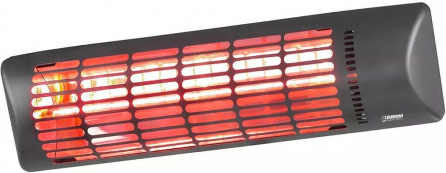 Merkloos Eurom Elektrische Terrasverwarmer Q time Golden 1800 W Donkergrijs 334159
