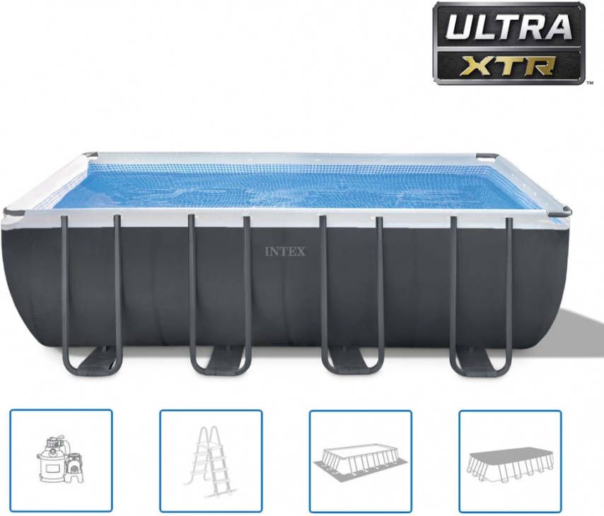 Intex Opzetzwembad Met Accessoires Ultra Xtr Frame 549 X 274 X 132 Cm Antraciet