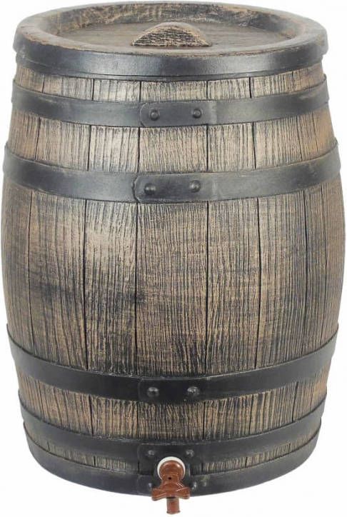 Nature Regenton met hout look 50 L 38x49, 5 cm bruin