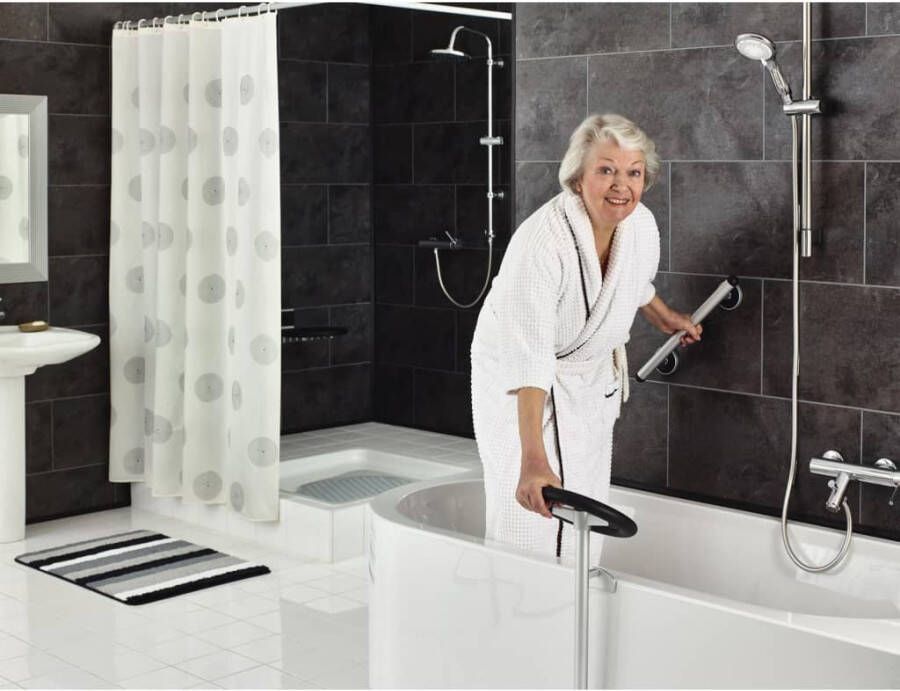 Ridder Badkamer handgreep Premium 30 cm aluminium chroom zwart