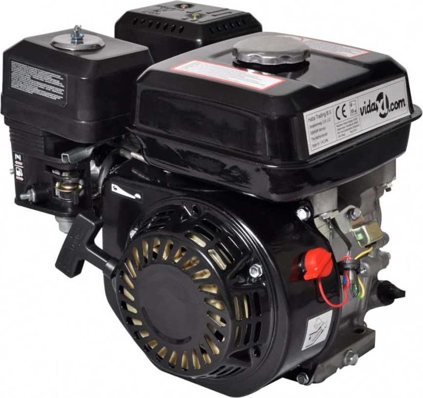 VIDAXL Benzinemotor 6, 5 PK 4, 8 kW zwart
