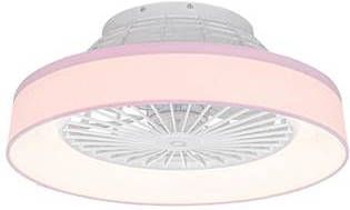 QAZQA LED Plafondventilator emily Roze Modern D 47cm