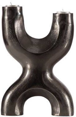 WOOOD Exclusive Kaarsenstandaard Don X vorm metaal zwart