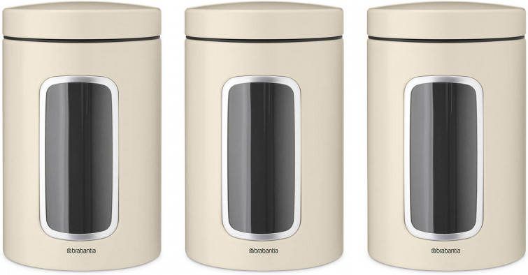 Brabantia Vensterbussen 1, 4 Liter Set van 3 Soft Beige