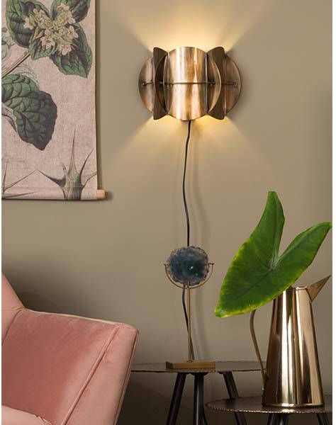 Dutchbone Corridor Wandlamp Ijzer 27 x 19 cm Antiek Brons