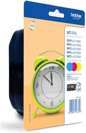 Brother Lc 125xl Rainbow pack Kleur Cartridge