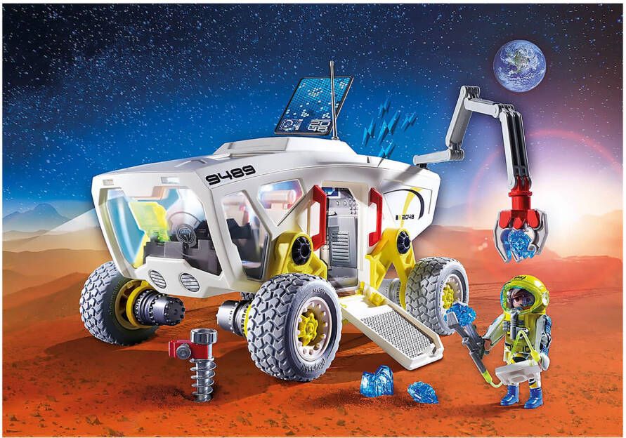 PLAYMOBIL Ruimte Mars Onderzoeksvoertuig met verwisselbare hulpstukken(9489 )